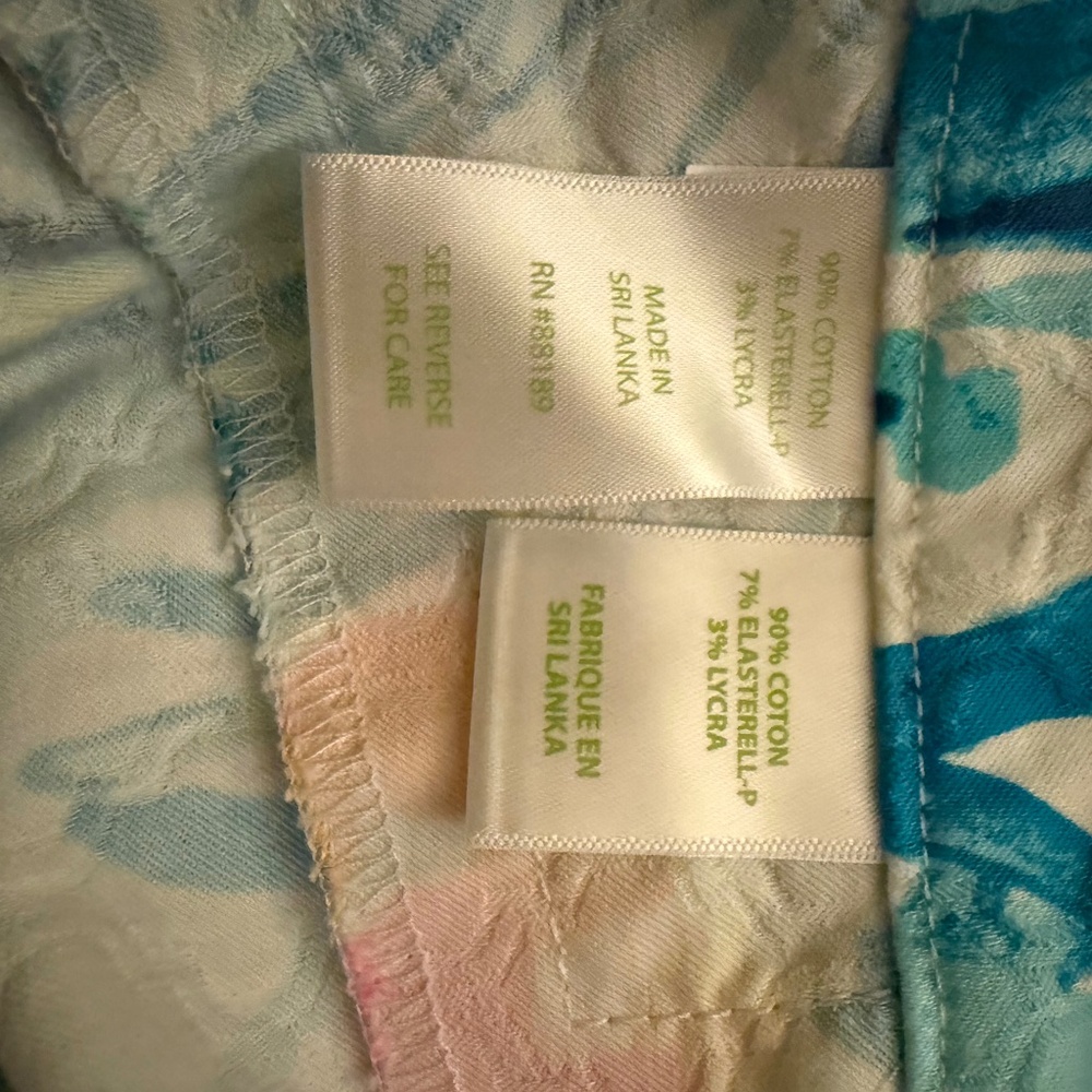 LIKE NEW LILY PULITZER SIZE 0 SLIM LEG - Picture 7 of 8